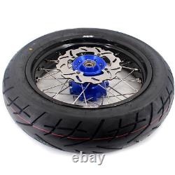 KKE 17 Wheels Tires Set For Suzuki DR650SE 1996-2026 Supermoto Motard Rims Blue