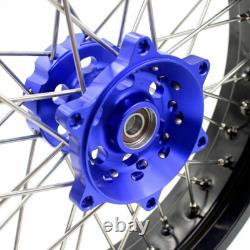 KKE 17 Wheels Tires Set For Suzuki DR650SE 1996-2026 Supermoto Motard Rims Blue