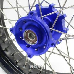 KKE 17 Wheels Tires Set For Suzuki DR650SE 1996-2026 Supermoto Motard Rims Blue