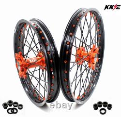KKE 19/16'' Kid's Wheels Rims Fit TC85 2014-2020 KTM SX85 2003-2020 Orange Hub