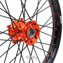 KKE 19/16'' Kid's Wheels Rims Fit TC85 2014-2020 KTM SX85 2003-2020 Orange Hub