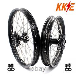 KKE 21/18 CNC Wheels Rims for SUZUKI DRZ400SM 2005-2025 DRZ400 DRZ400E/S Black