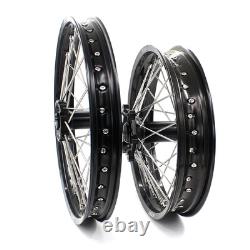 KKE 21/18 CNC Wheels Rims for SUZUKI DRZ400SM 2005-2025 DRZ400 DRZ400E/S Black