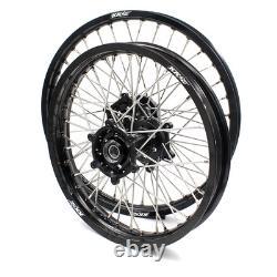 KKE 21/18 CNC Wheels Rims for SUZUKI DRZ400SM 2005-2025 DRZ400 DRZ400E/S Black
