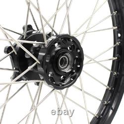 KKE 21/18 CNC Wheels Rims for SUZUKI DRZ400SM 2005-2025 DRZ400 DRZ400E/S Black