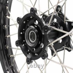 KKE 21/18 CNC Wheels Rims for SUZUKI DRZ400SM 2005-2025 DRZ400 DRZ400E/S Black
