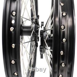 KKE 21/18 CNC Wheels Rims for SUZUKI DRZ400SM 2005-2025 DRZ400 DRZ400E/S Black