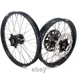KKE 21'' & 18'' Enduro Wheel Rims Black For SUZUKI DRZ400SM 2005-2022 Dirt Bikes