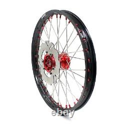 KKE 21/18'' Enduro Wheels Fit Honda XR650R 2000-2008 CNC Red Cast Hub and Nipple