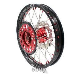KKE 21/18'' Enduro Wheels Fit Honda XR650R 2000-2008 CNC Red Cast Hub and Nipple