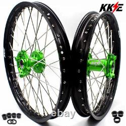 KKE 21/19 Wheels For Kawasaki KX250F KX450F 2006-2018 KX125 250 Dirt Bike Rims
