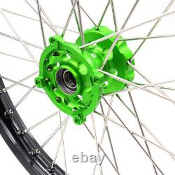 KKE 21/19 Wheels For Kawasaki KX250F KX450F 2006-2018 KX125 250 Dirt Bike Rims