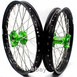 KKE 21/19 Wheels For Kawasaki KX250F KX450F 2006-2018 KX125 250 Dirt Bike Rims