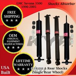 KYB OEM Front & Rear Shocks For 1996-2005 GMC Savana 3500 Single Rear Wheels