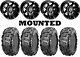 Kit 4 CST Abuzz Tires 26x8-12/26x11-12 on Moose 387X Black Wheels SRA