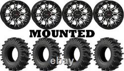 Kit 4 EFX MotoSlayer Tires 28x9.5-14 on System 3 ST-6 Machined Wheels 1KXP