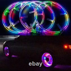 LED Wheel Lights Moving Color Kit Wireless for Honda Accord Civic SI CRV