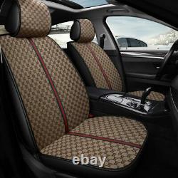 Leather Car Seat Cover Cushion Luxury Protector Front Rear Universal Accessories