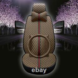 Leather Car Seat Cover Cushion Luxury Protector Front Rear Universal Accessories