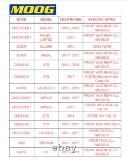 MOOG Front or Rear Wheel Hub Bearing Pair for Malibu Equinox Impala GMC Terrain