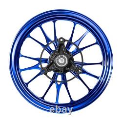 MOS GR15 Forged Aluminum Alloy Rims Wheels for Yamaha Zuma 125 2022-2025 Blue
