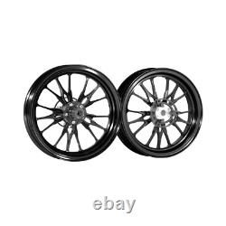 MOS XR15 Forged Aluminum Alloy Rims Wheels for Yamaha Zuma 125 2016-2021 Black