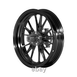 MOS XR15 Forged Aluminum Alloy Rims Wheels for Yamaha Zuma 125 2016-2021 Black