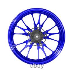 MOS XR15 Forged Aluminum Alloy Rims Wheels for Yamaha Zuma 125 2016-2021 Blue