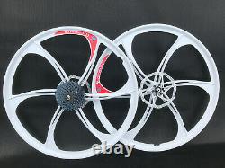 Magnesium bike wheels front & rear 8, shimano speed 2 disc uk stock 26 inch