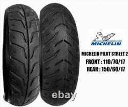 Michelin 110/70-r17 & 150/60-r17 Pilot Street 2 Combo Pack 2 Tyres Front & Rear