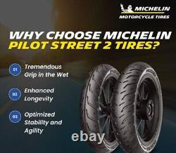 Michelin 110/70-r17 & 150/60-r17 Pilot Street 2 Combo Pack 2 Tyres Front & Rear