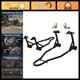 Motorcycle Lift Stand for Front & Rear Wheels, 900LBS Capacity, Adjustable Swing
