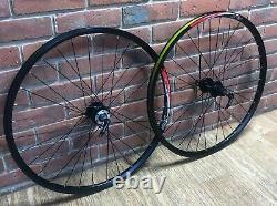 Mountain Bike Wheels Front & Rear Shimano Hub Alex DP20 Rim Quando Bearings 26