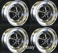 NEW! Ford Mustang Magnum 500 Wheels 15 x 8 Set of Complete With Caps Nuts