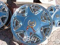 NEW OEM Factory CADILLAC Logo Chrome Gold CENTER CAPS DTS Deville Eldorado Wheel