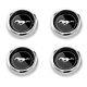 NEW SET OF 4 Mustang Magnum 500 Wheel Center Caps Black Silver Horse 1965-1973