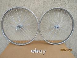 New 26'' X 1.75 Heavy Duty Spokes Chrome Bicycle Rim Set, For Cruiser
