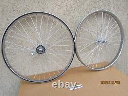 New 26'' X 1.75 Heavy Duty Spokes Chrome Bicycle Rim Set, For Cruiser