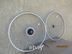 New 27'' X 1-1/4'' Bicycle Aluminum 6 Speeds Wheel Set Great For Road Bikes