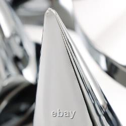 New 33mm Chrome Hub Cover Kit Front Rear Semi Truck Wheel Axle Covers Spiked