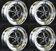 New! Mustang Magnum 500 Wheels 15x7 Set of Complete With Caps and Lug Nuts 15x7