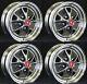 New! Mustang Style Styled Steel GT Wheels 14 x 6 Set of Complete With Caps, Nuts