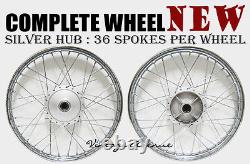New Suzuki K50 A50 Ac50 As50 Front-rear Wheel Rim +hub +chrome Spoke F3s+r2s