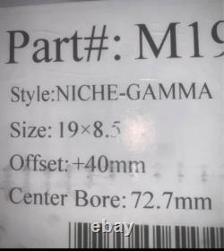Niche Road Wheels Front and Rear Grey Wheels (4 Rims)