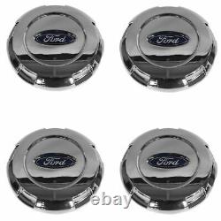 OEM Wheel Hub Center Cap with Logo Set of 4 Chrome for Ford Expedition F150 New