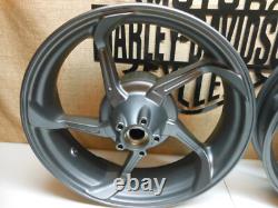 Oem Harley'09-19 Touring Charcoal Matte Aggressor Wheels 19 Front 18 Rear