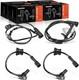 Pack of 4 Front and Rear ABS Wheel Speed Sensor for Equinox & Terrain 2010-201