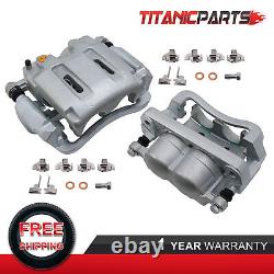 Pair Front Brake Calipers For 05-12 Ford F250 F350 Super Duty Single Rear Wheels