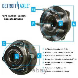 Pair Front or Rear Wheel Hub and Bearing Assembly for Chevy Volt Buick Verano