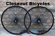 Pair of 26 Cruiser Lowrider Bicycle BLACK Wheels 144 Spokes Front & Rear